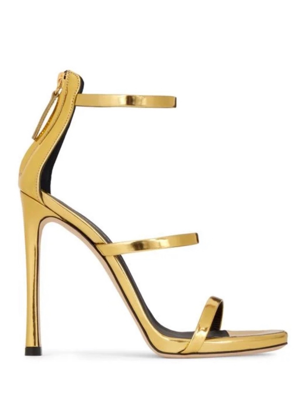 Giuseppe Zanotti Gold Metallic Strappy High-Heel Sandals - Picture 2 of 11
